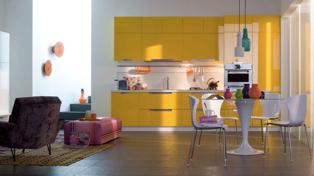 Déco cuisine tentez la couleur jaune curry